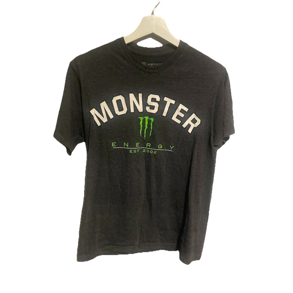 Monster Energy Est. 2002 Adult Medium Charcoal‎ Grey Tshirt